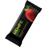 Baton cu seminte de canepa si capsuni bio 48g Canah