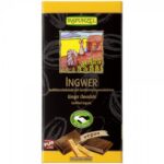 Ciocolata vegana amaruie cu ghimbir bio 80g Rapunzel