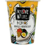 Iaurt bio din lapte cocos cu mango-maracuja 180g MY LOVE MY LIFE