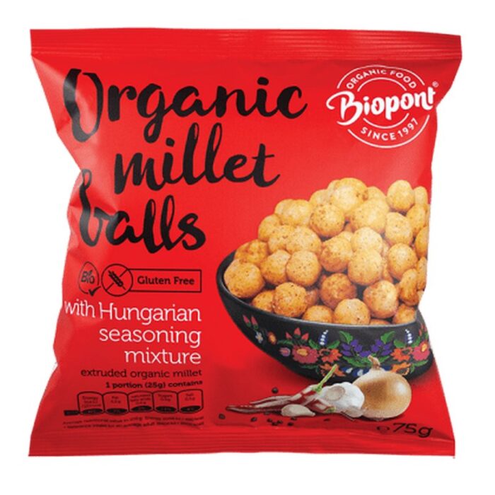 PUFULETI BILUTE DIN MEI CU CONDIMENT UNGURESC FARA GLUTEN BIO 75G - BIOPONT - imagine 1