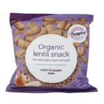 PUFULETI DIN LINTE CU CEAPA SI PIPER FARA GLUTEN BIO 60G - BIOPONT