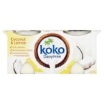 IAURT DIN LAPTE DE COCOS CU LAMAIE SI COCOS 2 x 125g KOKO