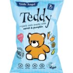 PUFULETI BIO PENTRU COPII FARA SARE, FARA ZAHAR CU MORCOV SI DOVLEAC 60g TEDDY